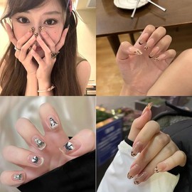 Yaozeio Leopard Print Nail Decals - Brown, Vinyl, Animal Print, Leopard, 4 Count, Small, Rectangular Sheets - Leopard Nail Stickers & Decals for Nail Art