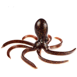 (Brown 9.45inch/8.47oz) - East Rain Artficial Octopus Swimbait with Skirt Tail Lingcod Rockfish Jigs for Saltwater Fishing Big Game (PVC,3.54/7.87/24cm ,0.81/6.35290ml,Mulit-Colours Option)