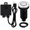 SINKINGDOM Garbage Disposal SinkTop Air Switch Kit with Long Button,Brass