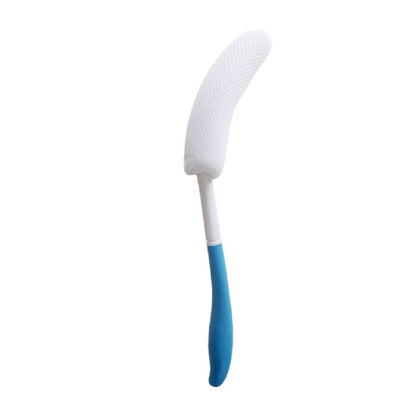Shuiniba Body Back Bath Brush, Curve Long Handle Mesh Bag
