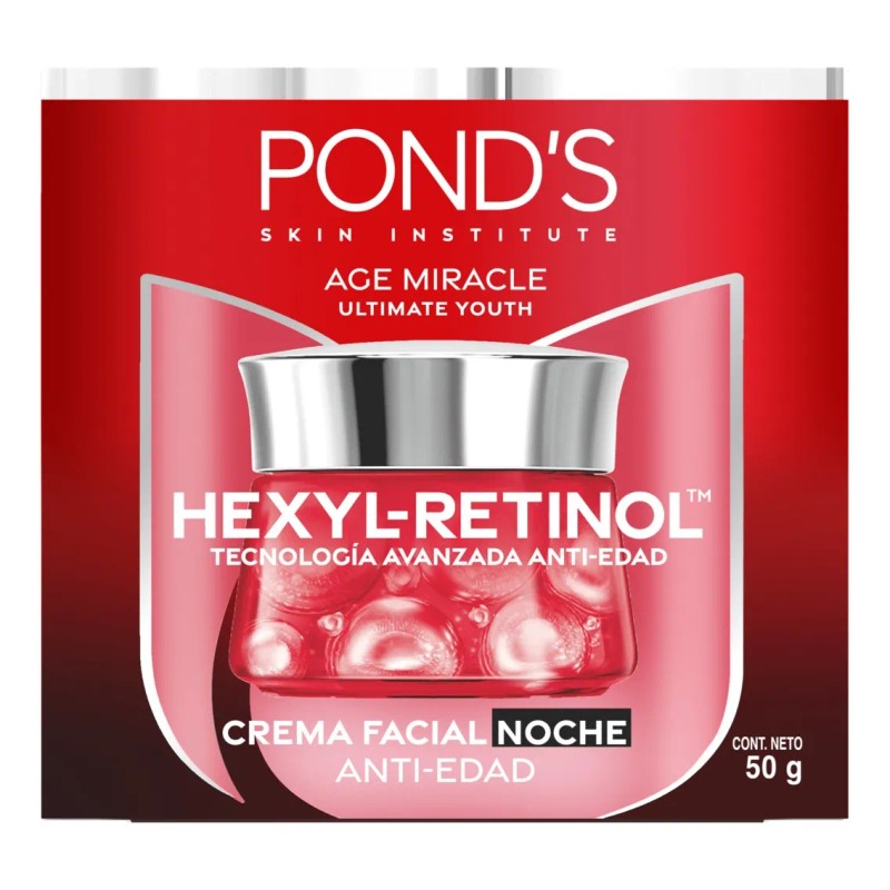 Crema Facial Ponds Hexil Retinol 50g Todo Tipo Piel Noche
