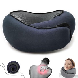 Outney™ Travel Pillow for Airplanes 2024 Veritable Chin Support Travel Neck Pillow 100% Pure Memory Foam Full Neck Surround Pillows for Traveling Flight Sleeping Portable Travel Essentials (Navy Blue)