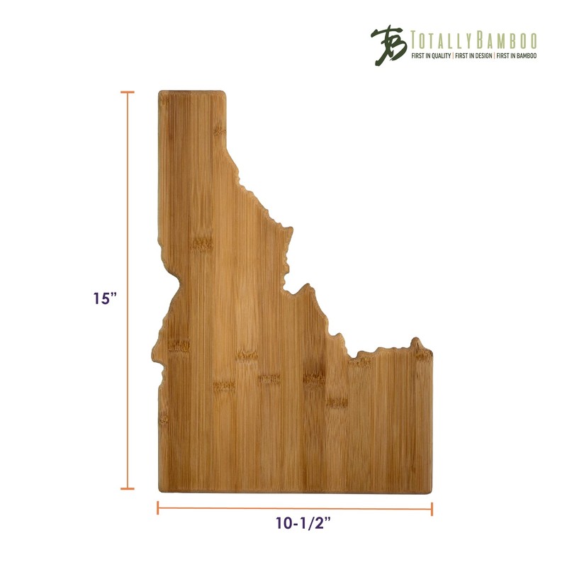 Totally Bamboo Idaho State Shaped Bamboo Serving & Cutting Board