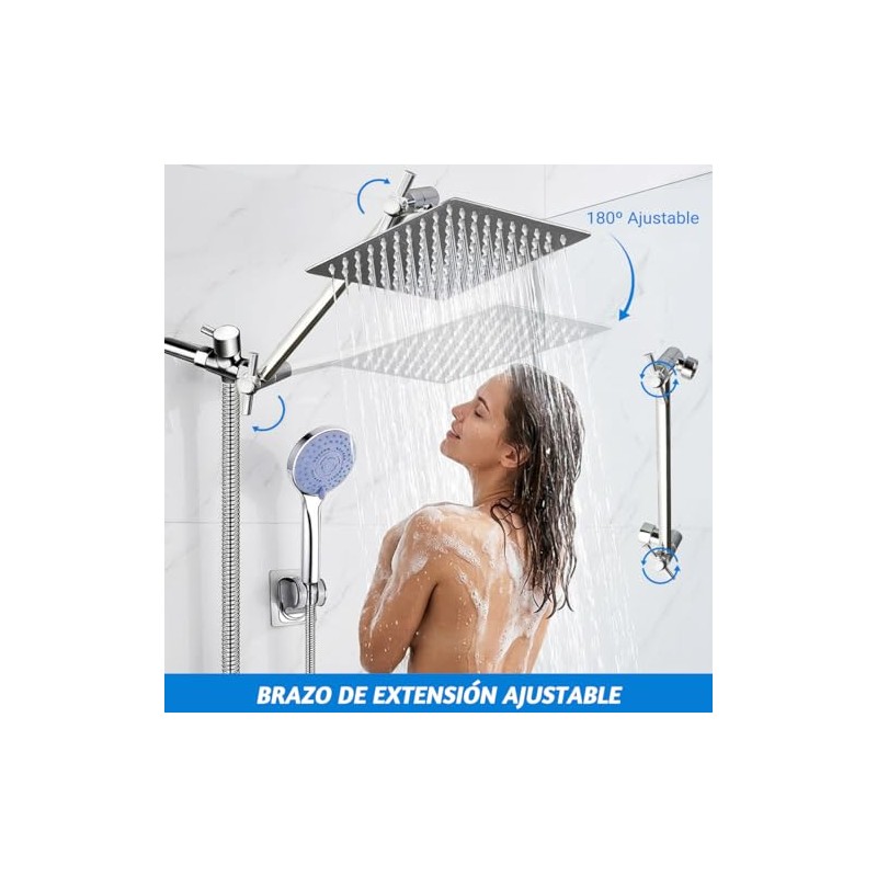 INGEQUIS Combo de Regaderas para Baño de Lluvia de Alta