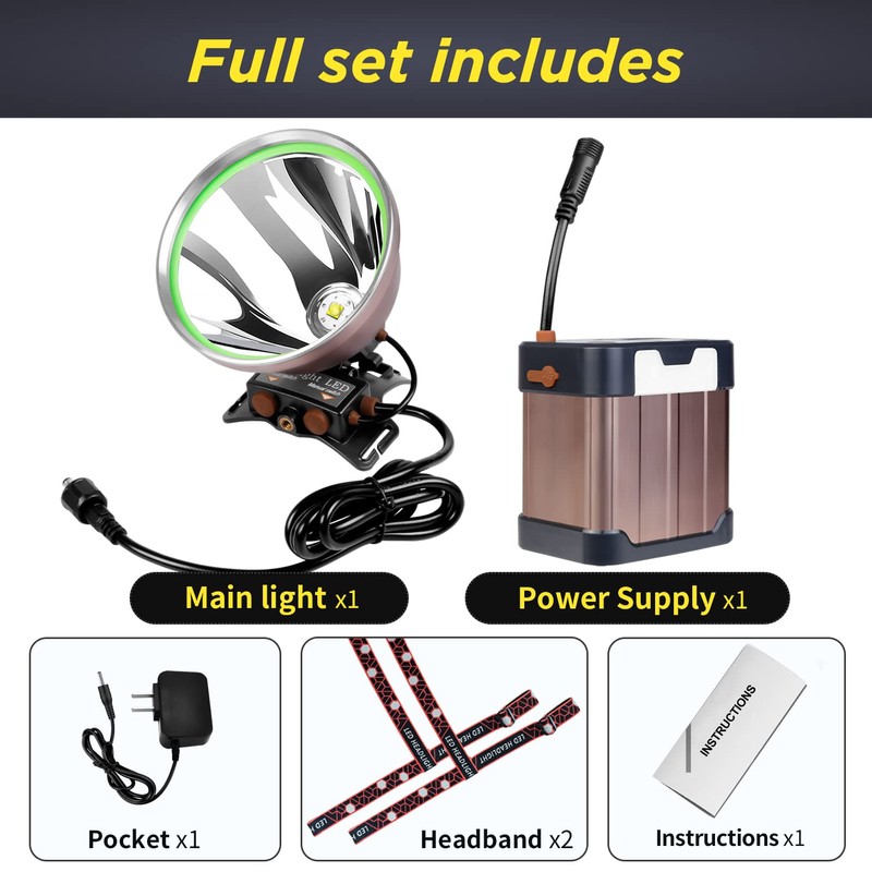 PINSAI Coon Hunting Lights High Power LED Headlamp Super Bright