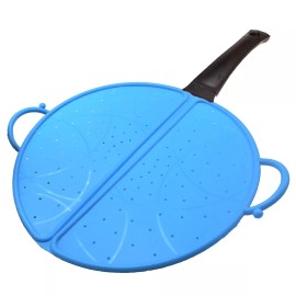 KeptNeat Silicone Splatter Guard for Frying Pan Foldable Protects from Splatter 12 Inch