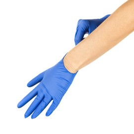 Karat Synthetic Vinyl Powder-FREE Disposable Glove (Blue) - X-Large - Box of 1, 000 ct