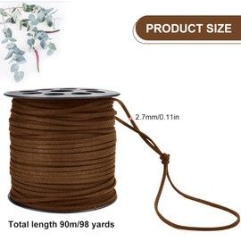 ANTHYTA Leather Cord,Faux Leather Necklace Cord Roll2.7MM*100Yards Leather Cord Faux Leather Cord for Necklace Bracelets Cord Gift Packaging,DIY Craft