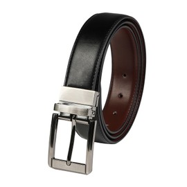 Ulterra Men's Genuine Leather Belt, Reversible, Business Suit, Stylish, Gift Box, Black, Brown, Rotation, black/brown
