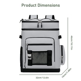 Large Waterproof Leakproof Insulated Cooler Backpack(Black)