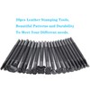 yuentoen 20 Pieces Leather Punching Tool Set, Leather Embossing Stamp,