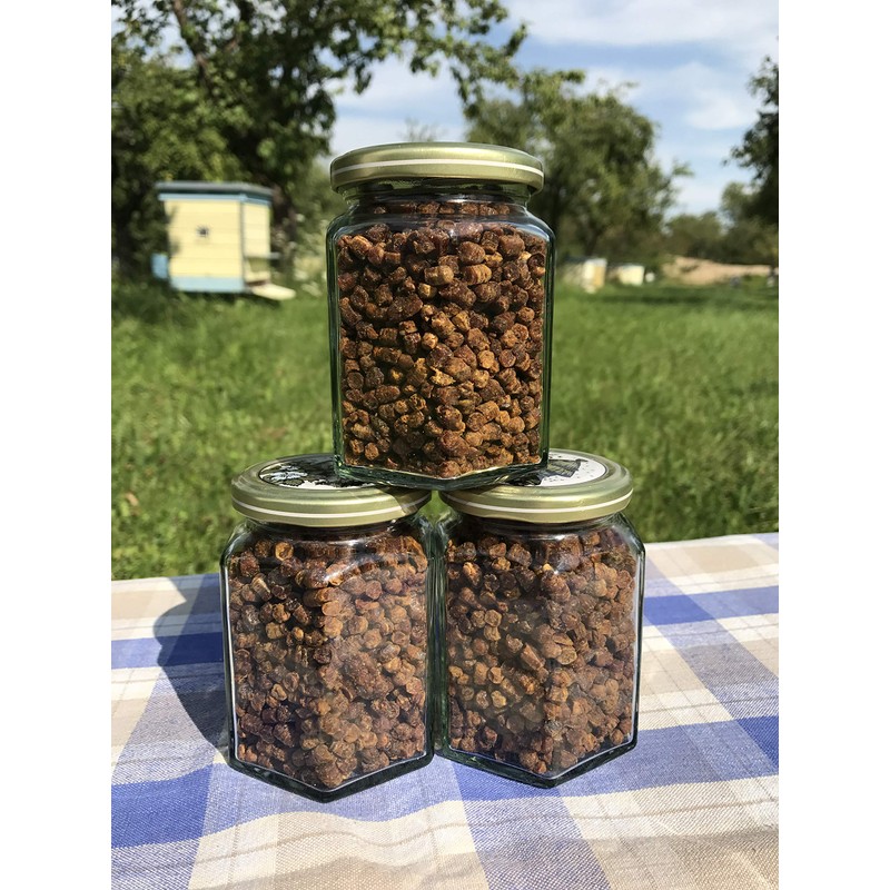 Fresh Organic Bee Bread, Naturally Fermented Pollen, Perga, 250g.