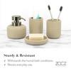 ZCCZ - Beige Bathroom Accessories Set 4 Pcs - Toothbrush