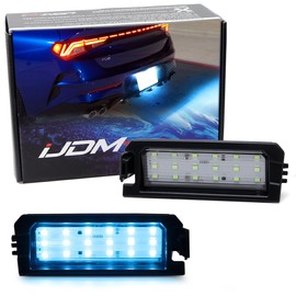 iJDMTOY Ice Blue Full LED License Plate Light Kit Compatible with Hyundai 2018-up Sonata Elantra, Kia 2017-up NIRO Cadenza K7, 18-up Rio, 21-up K5, 18-SMD Aqua LEDs & Can-Bus Error Free