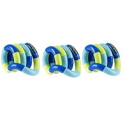 Set of 3 Loose Packed Tangle Jr. Original Classic Fidget Toys Green and Blue