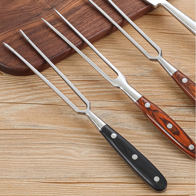 Carving Fork Stainless Steel Outdoor Barbecue Fork 30cm Barbecue Meat