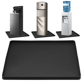 Water Cooler Drip Pan, Prevent Water Leakage and Protect Floor & Carpet, 19.7''x19.7'' Under Water Cooler Mat, Non-Slip Leak-Proof Silicone Mat with Raised Edge, for Under Most Water Cooler Dispenser