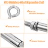 sourcing map 10Pcs M6 304 Stainless Steel Expansion Eyebolt, Closed
