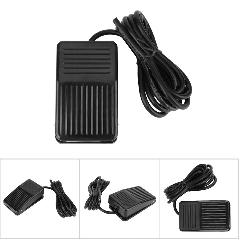 TFS-01 Black Non-Slip Foot Switch Pedal Switch 220VAC 10A (2