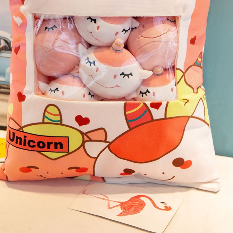 Plush Pillow Cushion Cute Throw Pillow Removable Stuffed Animal Toys