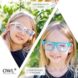Orange Kids Clear Lens Glasses Protect Child's Eyes UVB UVA