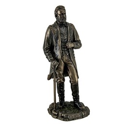 Veronese Design Resin Statues Ulysses S. Grant 18Th Us President Standing in Uniform with Sword Statue 4 X 11 X 4 Inches Bronze