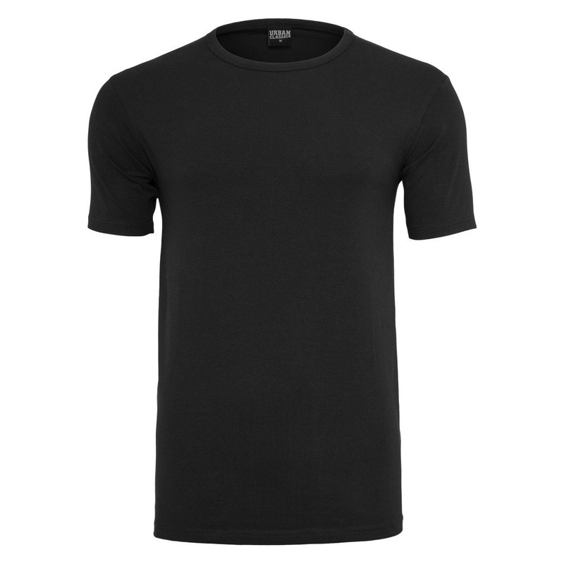 Urban Classic Men's Fitted Stretch Tee T-Shirt, Schwarz (Black 7),