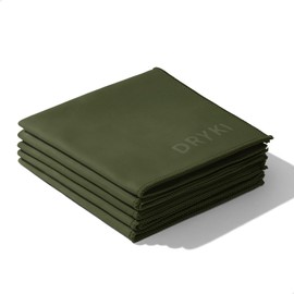 DRYKI Sweat Absorbing Handkerchiefs - The Original Quick-Dry Microfiber Sweat Rags & Towels for Face, Hands, & Body - Perfect for Gym, Sports, and Work (Green: 5 Pack)