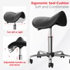 CLORIS Saddle Rolling Stool Hold up to 350 LBS Height