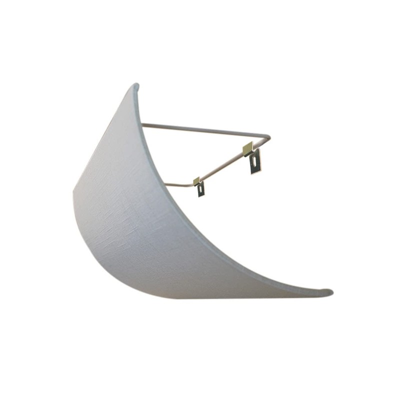 Moderne Vanity Light Cover Conversion Kit, 32"W White Textured Fabric