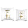 Messerschmitt Bf 108 Taifun WW2 German Plane Diagram Throw Pillow