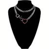 COLORFUL BLING Women Slip Chunky Thick Chain Choker Necklace Punk