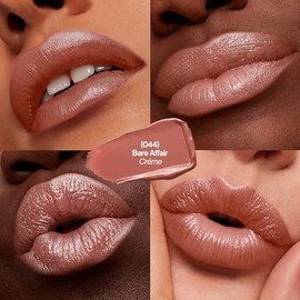 Revlon Lápiz labial súper brillante, color labial de alto impacto con fórmula cremosa hidratante, infundido con vitamina E y aceite de aguacate en color nude / marrón, asunto desnudo (044), 4 grams, 1 count, 1