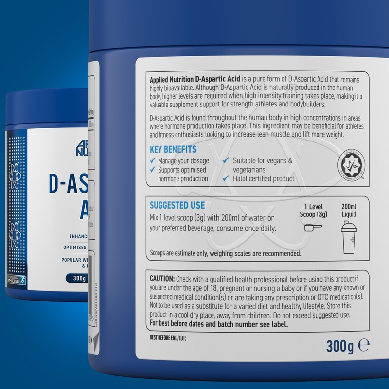 Applied Nutrition D-Aspartic Acid - Natural Booster for Enhanced Performance