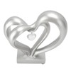 Double Heart Sculpture Resin Romantic Heart Statues Love Sculpture for