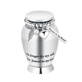 QGJNSGC Small Urns for People Ashes Keepsake Cremation Urn with Wings Charm Minis Personal Funeral Urn for Pet or Human Ashes Memorial Ash Keepsake
