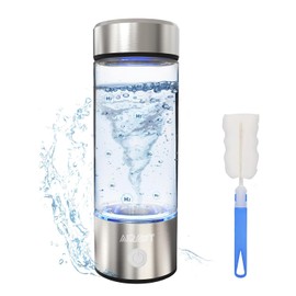 AIRAWT 2025 Hydrogen Water Bottle, Portable Hydrogen Water Bottle Generator w SPE/PEM Tech, Rechargeable Hydrogen Water Ionizer Machine, Rich Water Maker Cup Glass Bottles for Exercise, Office, Gift