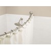 Moen Brushed Nickel Shower Curtain Rings with Double Hooks for