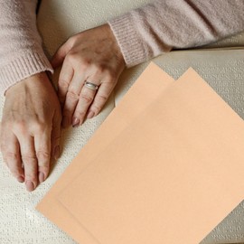 HOODANCOS Braille Paper, 20Pcs Braille Writing Paper Blind People Writing Paper Blank Writing Paper Braille Writing Sheet Light Brown