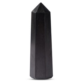 Shungite Healing Crystal Tower Obelisk – Crystals and Healing Stones for Meditation, Reiki, Chakra Balancing, and Crystal Grids – Crystal Points for Home or Office – Spiritual Decor & Gift