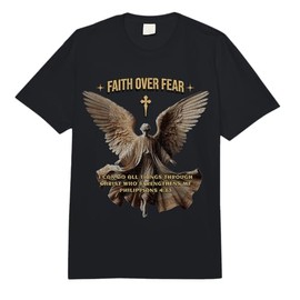 Faith Over Fear Christian Inspiration Philippians 4:13 Comfort Colors Adult Heavyweight T-Shirt