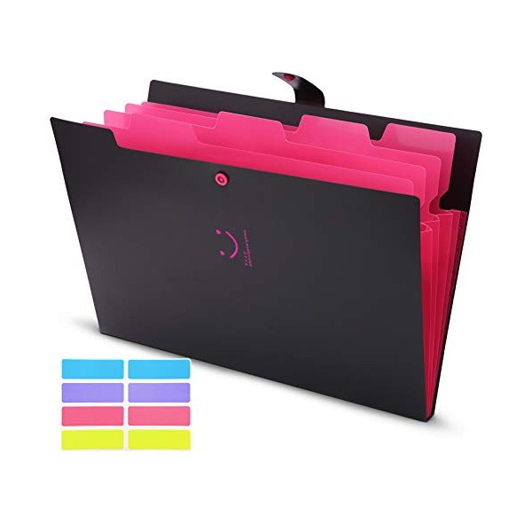SKYDUE Letter A4 Paper Expanding File Folder Pockets Accordion Document