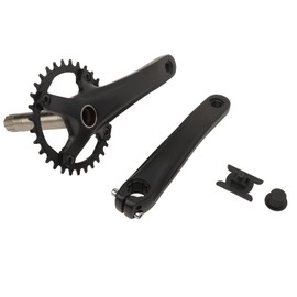 Mountain Bike Crankset 104BCD Round 32T Aluminium Alloy Hollow Integrated Light 170mm Crank Arm Set for 8 to 12 Speed
