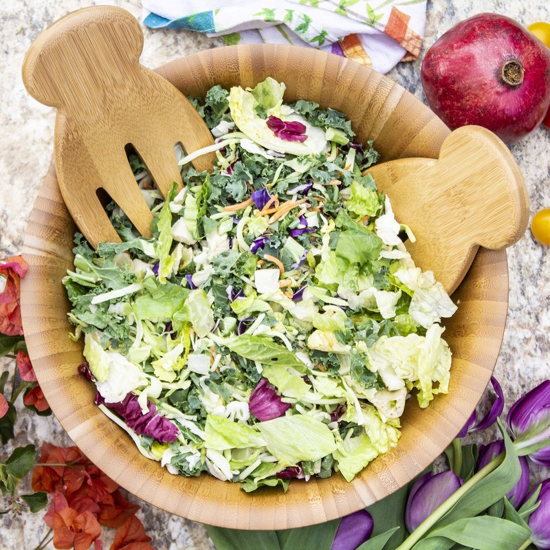 Totally Bamboo Flared Bamboo Serving Bowl, 12" x 12" x