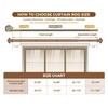 KAMANINA Black Curtain Rods for Windows 72 to 144 Inch,