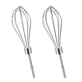 Hand Mixer Whisk for Kitchenaid Hand Mixer Attachments KHMPW,KHM7210, KHM512, KHM3, KHM5, W10720799 Stainless Steel Kitchenaid Whisks Attachments - 2 Pack