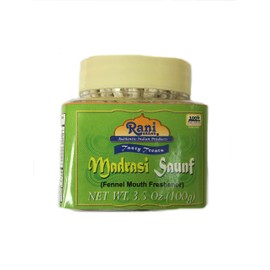 Rani Sweet Menthol Fennel Candy (Madrasi Saunf) 3.5oz (100g) ~ Indian After Meal Digestive Treat | Vegan | Gluten Friendly | NON-GMO | Indian Origin