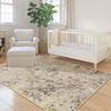 Living Room Rugs 6x9 Beige Washable Area Rug, Abstract Modern