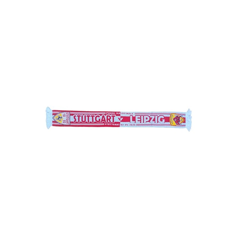 Generisch Stuttgart/Leipzig Pokal Semifinals 2024/2025 Football Scarf, Red, white, black,