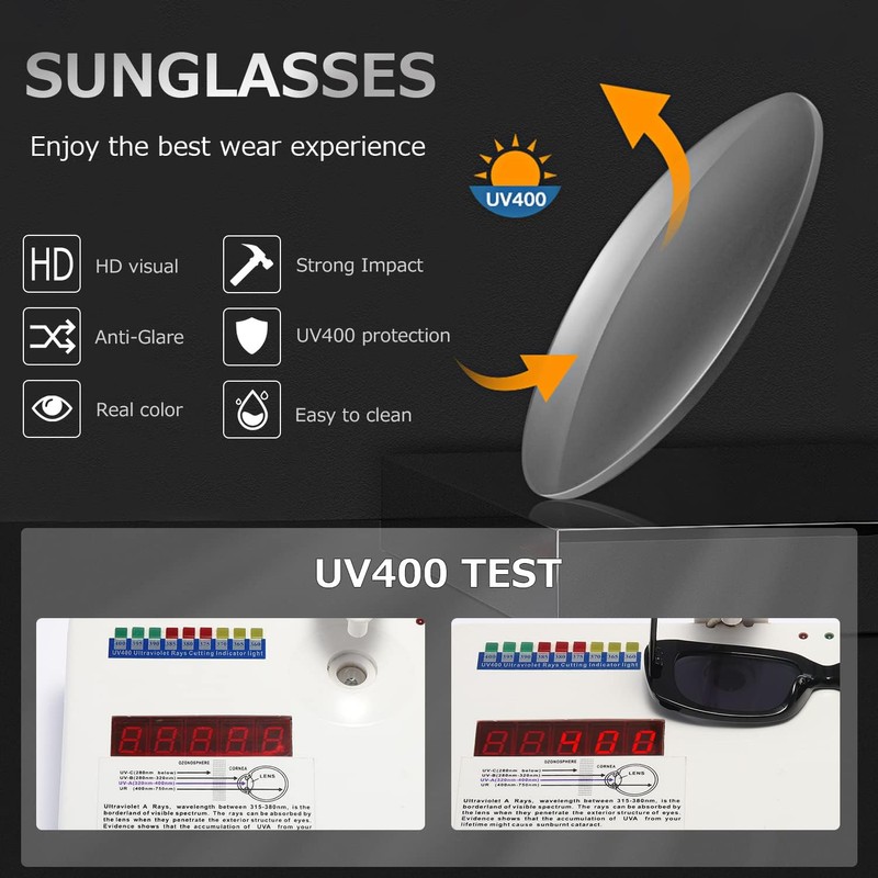 Kimorn - Gafas de sol rectangulares para mujeres y hombres,